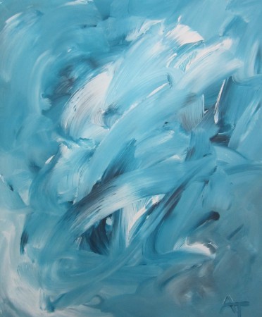 Tavla målad i akryl. Mått 50 x 61 cm.